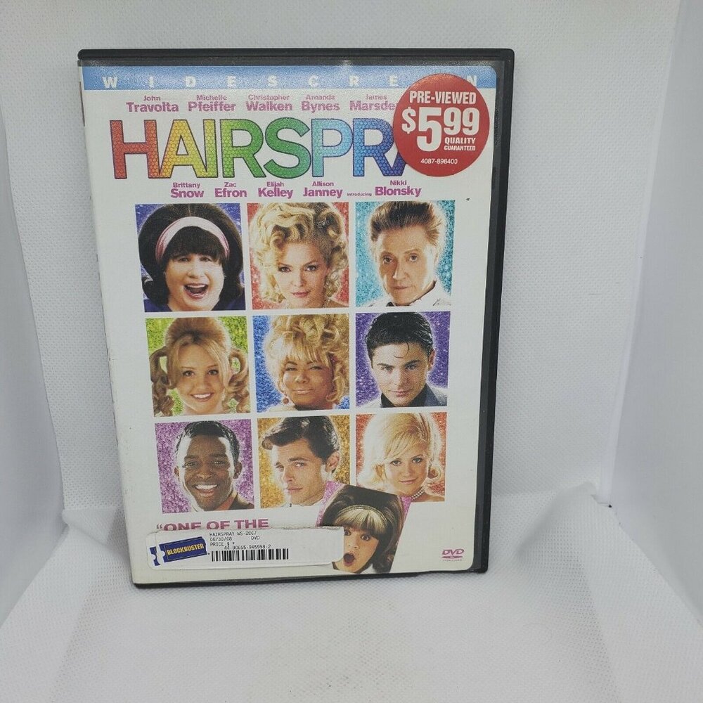 Hairspray (2007) DVD – Adam Shankman Musical Comedy, Rated G, No Scratches